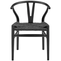 Evelina Outdoor Side Chair Set of 2 in Black by EuroStyle