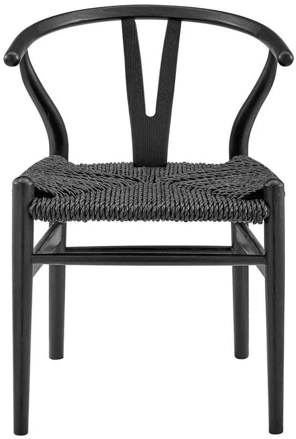 Evelina Outdoor Side Chair Set of 2 in Black by EuroStyle
