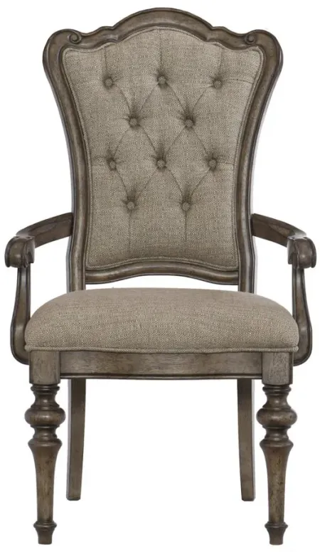 Moorewood Park Dining Arm Chair, Set of 2 in Brown Oak by Homelegance