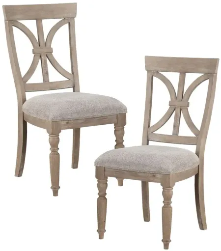 Verano Dining Side Chair, set of 2 in Driftwood Light brown by Homelegance