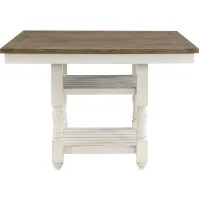 Bossa Nova Counter Height Dining Room Table in 2-Tone (Tobacco Brown and Antique White) by Homelegance