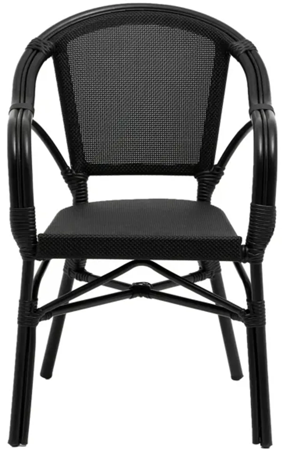 Ivan Stacking Armchair Set of 2 in Black by EuroStyle