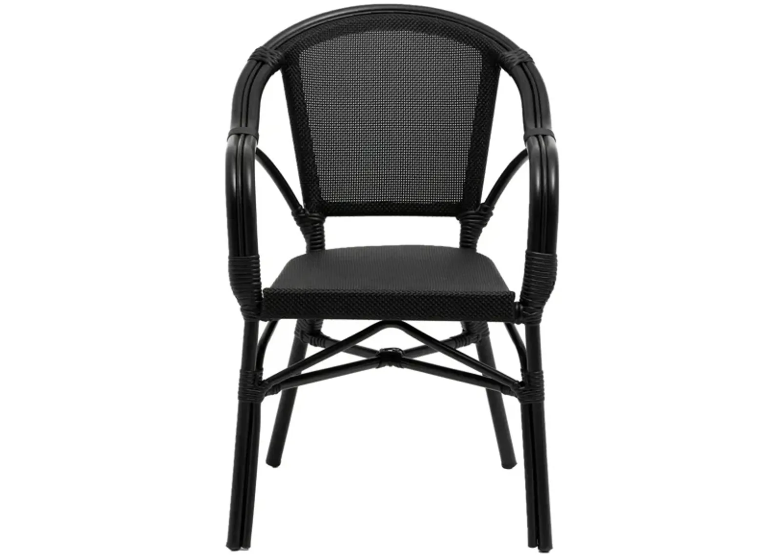 Ivan Stacking Armchair Set of 2 in Black by EuroStyle