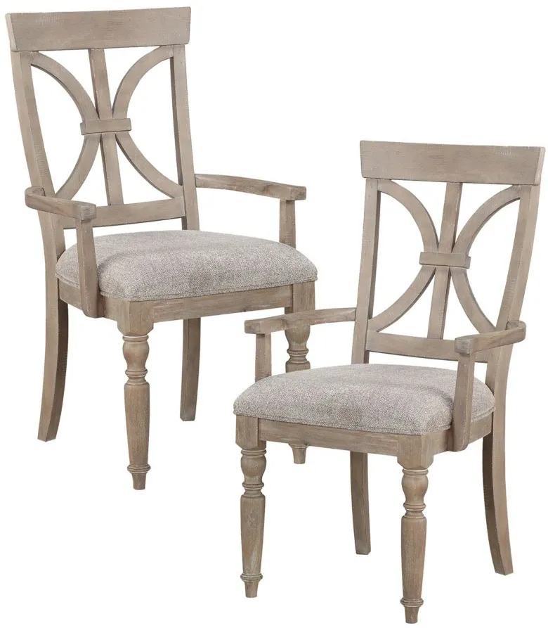 Verano Dining Arm Chair, set of 2 in Driftwood Light brown by Homelegance