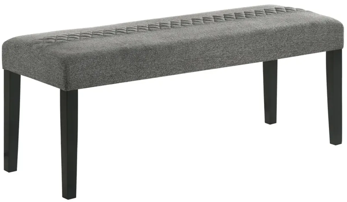 Arlene Bench in Dark Grey / Black / Dark Brown by Crown Mark