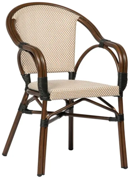 Ivan Stacking Armchair Set of 2 in Brown by EuroStyle