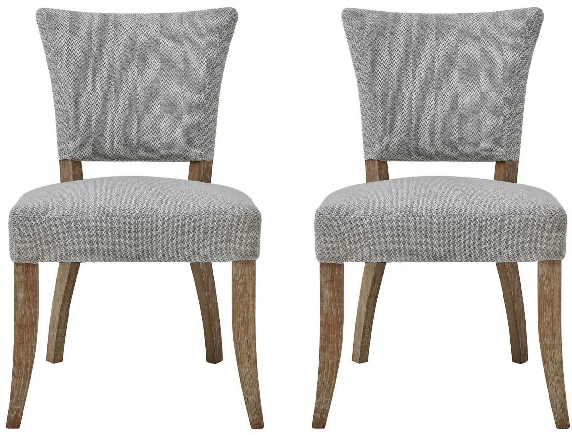 Austin Dining Chair: Set of 2 in Cardiff Gray by New Pacific Direct