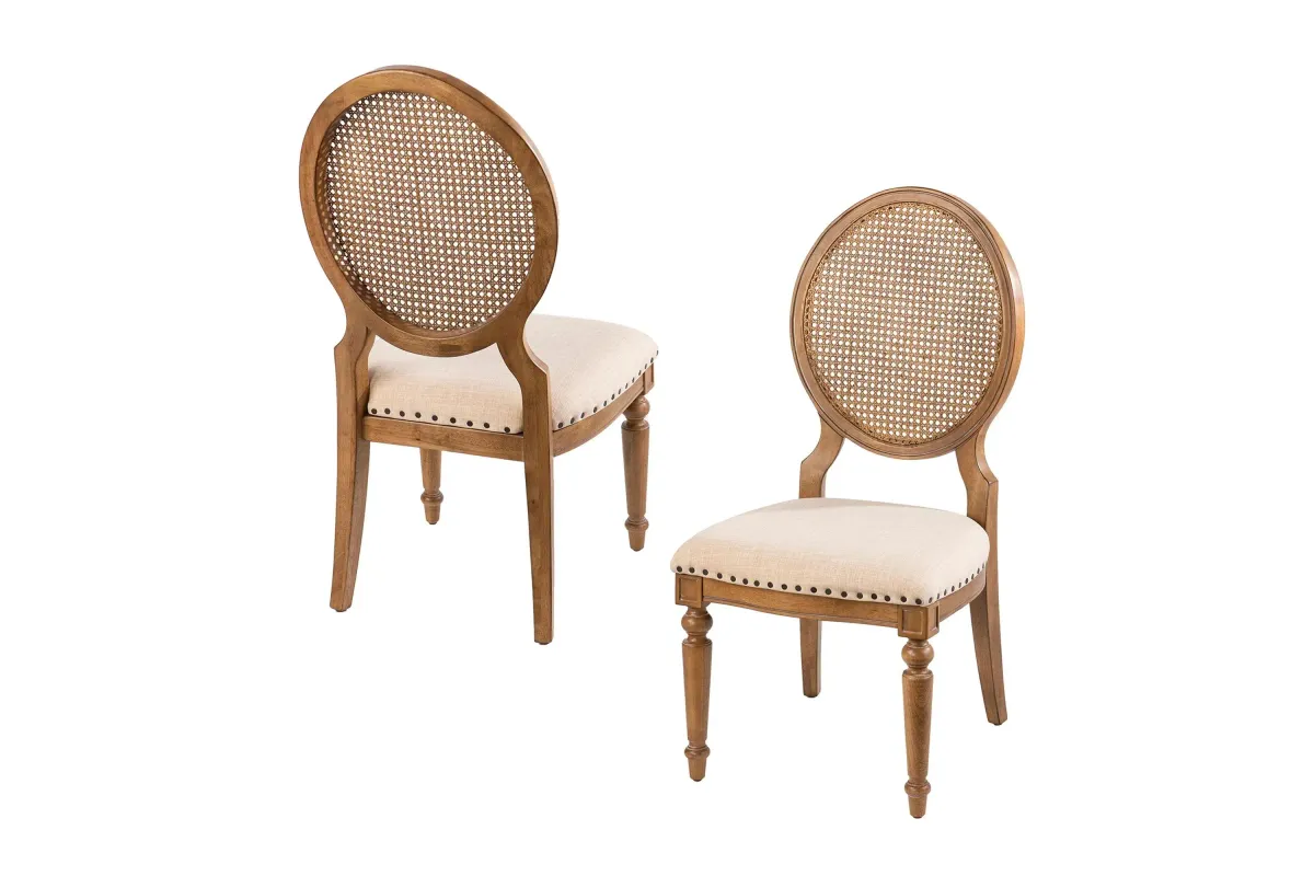 Josie Dining Chair Set of 2 in Natural by SEI Furniture