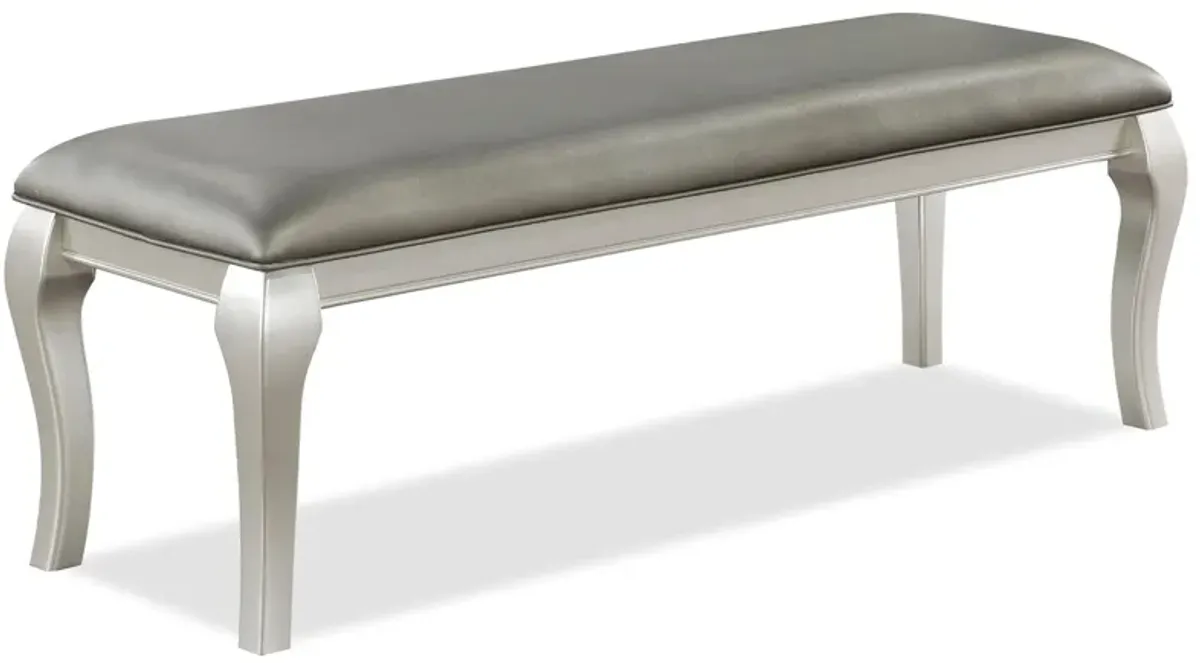 Cladwell Bench in Silver Pattern# 3219 by Crown Mark