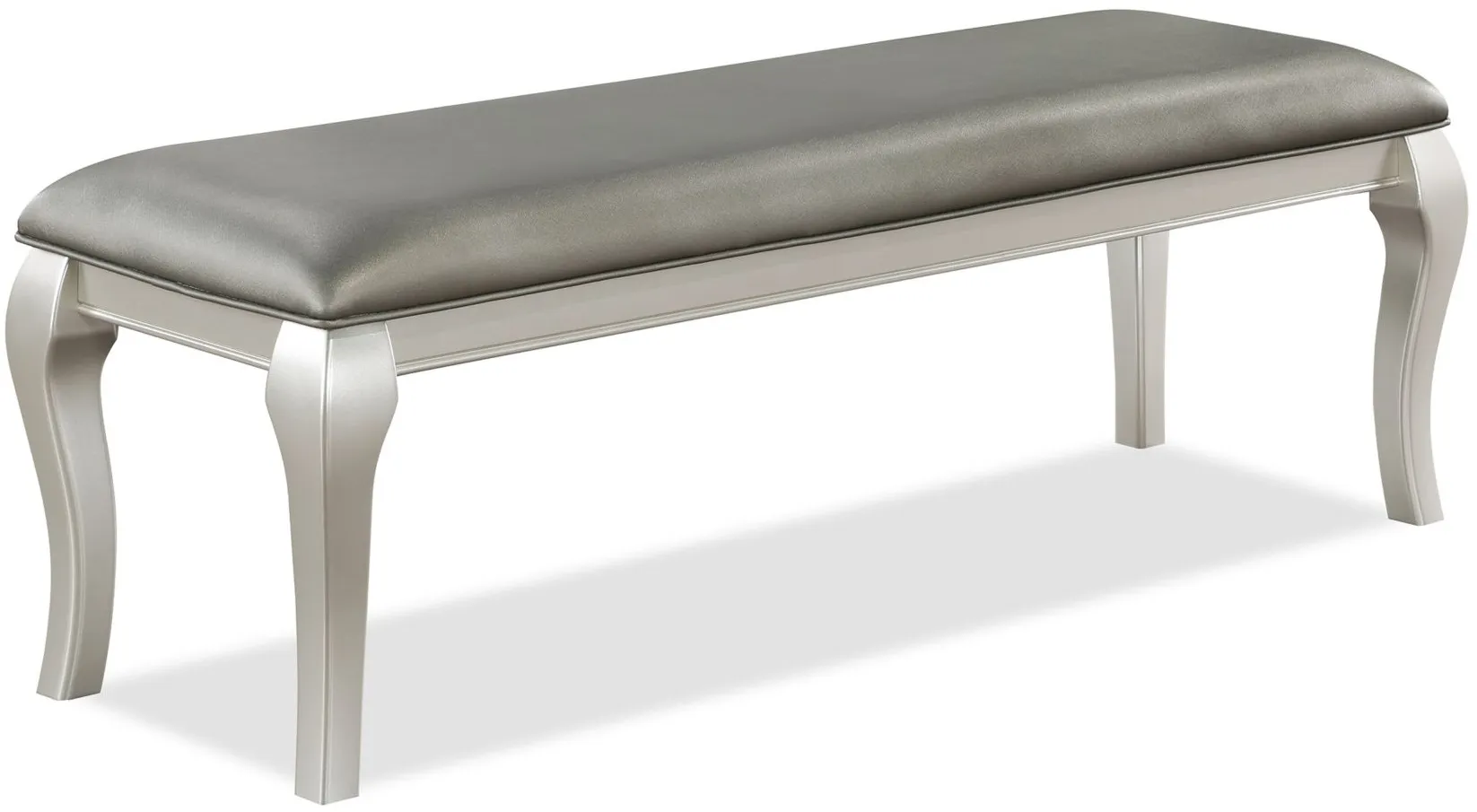Cladwell Bench in Silver Pattern# 3219 by Crown Mark