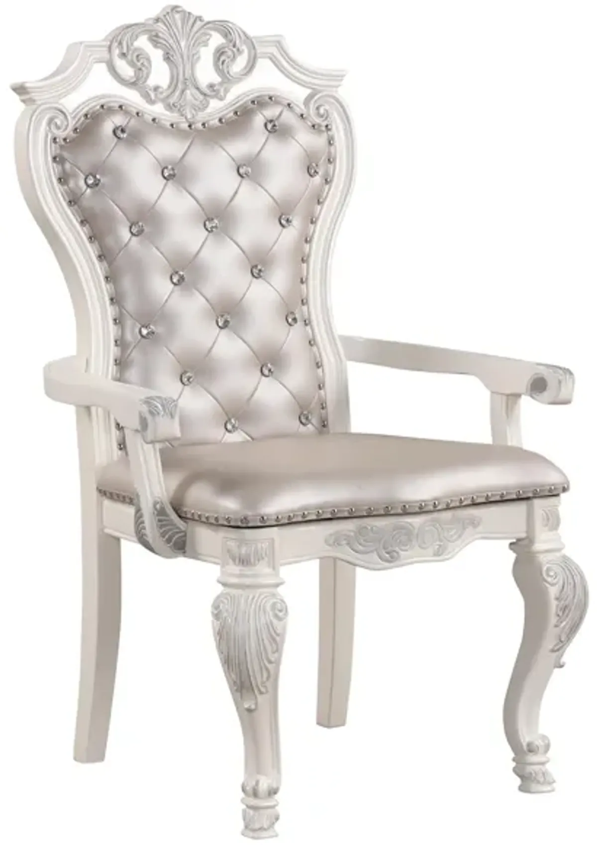 Victoria Dining Arm Chair- Set of 2 in PEARL by Cosmos Furniture