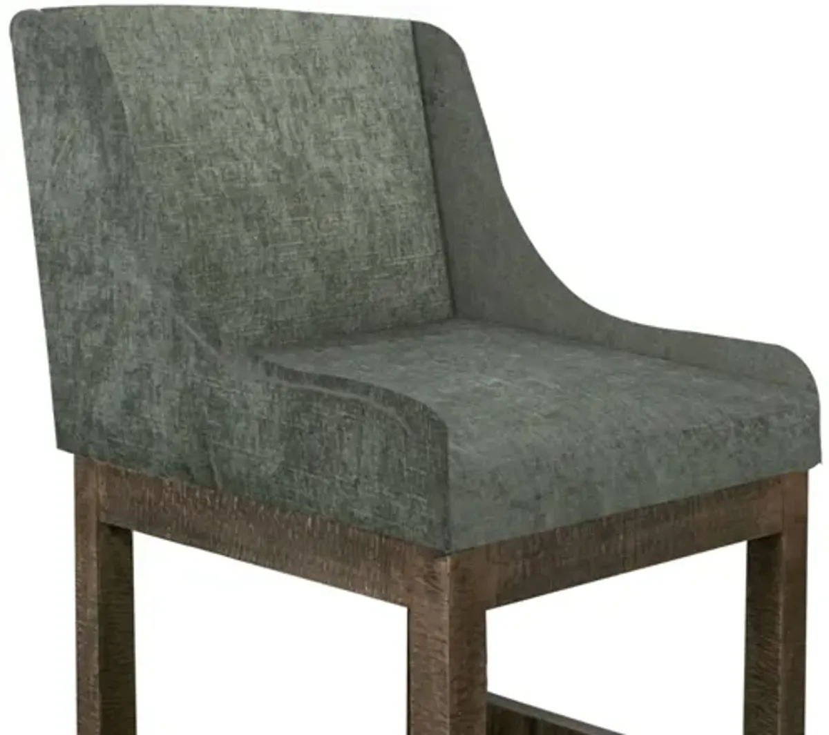 Natural Wooden 24" Upholstered Barstool