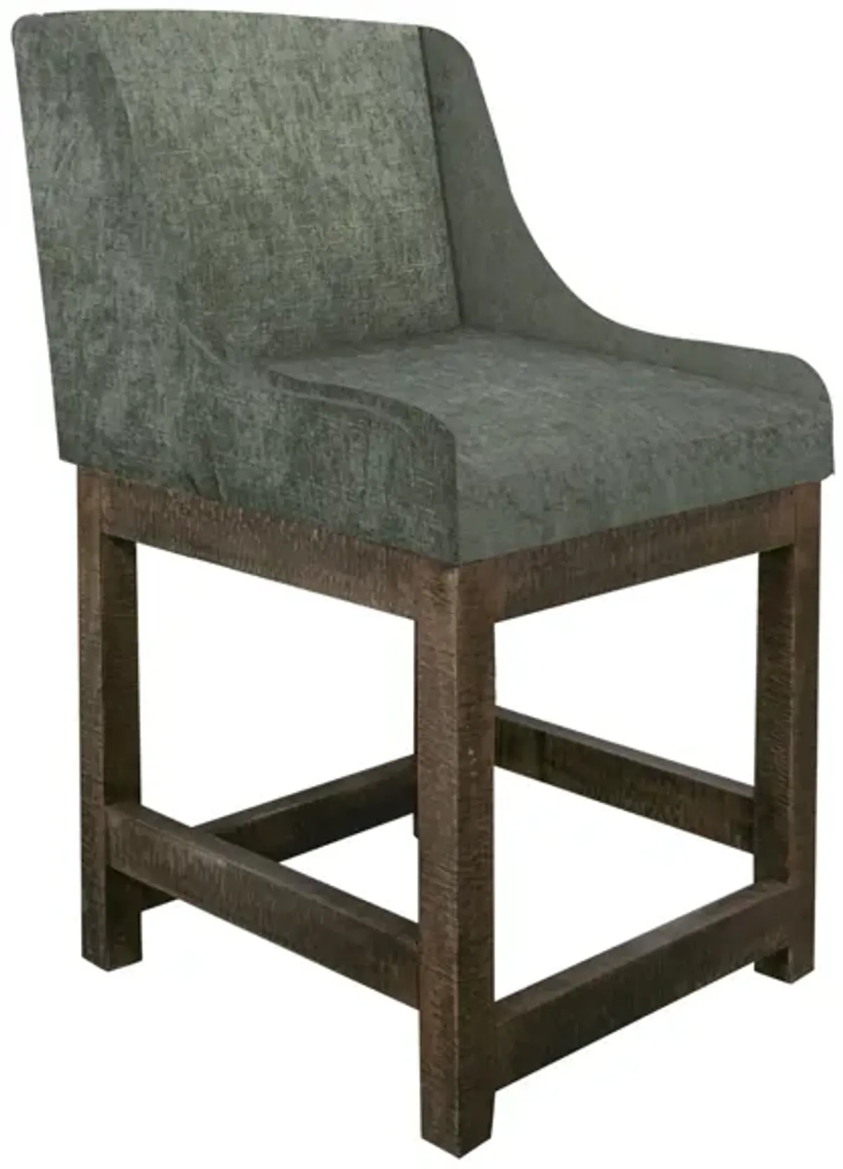 Natural Wooden 24" Upholstered Barstool