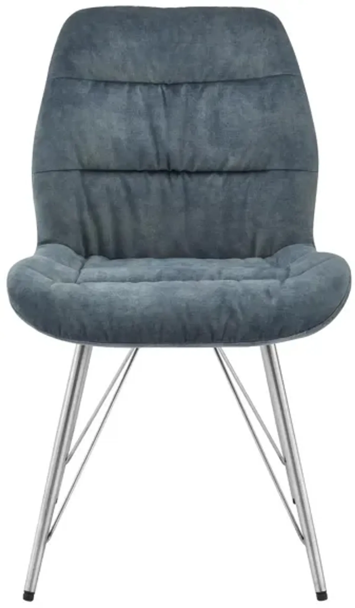 Raven Velvet Fabric Dining Side Chair in Dark Teal by New Pacific Direct