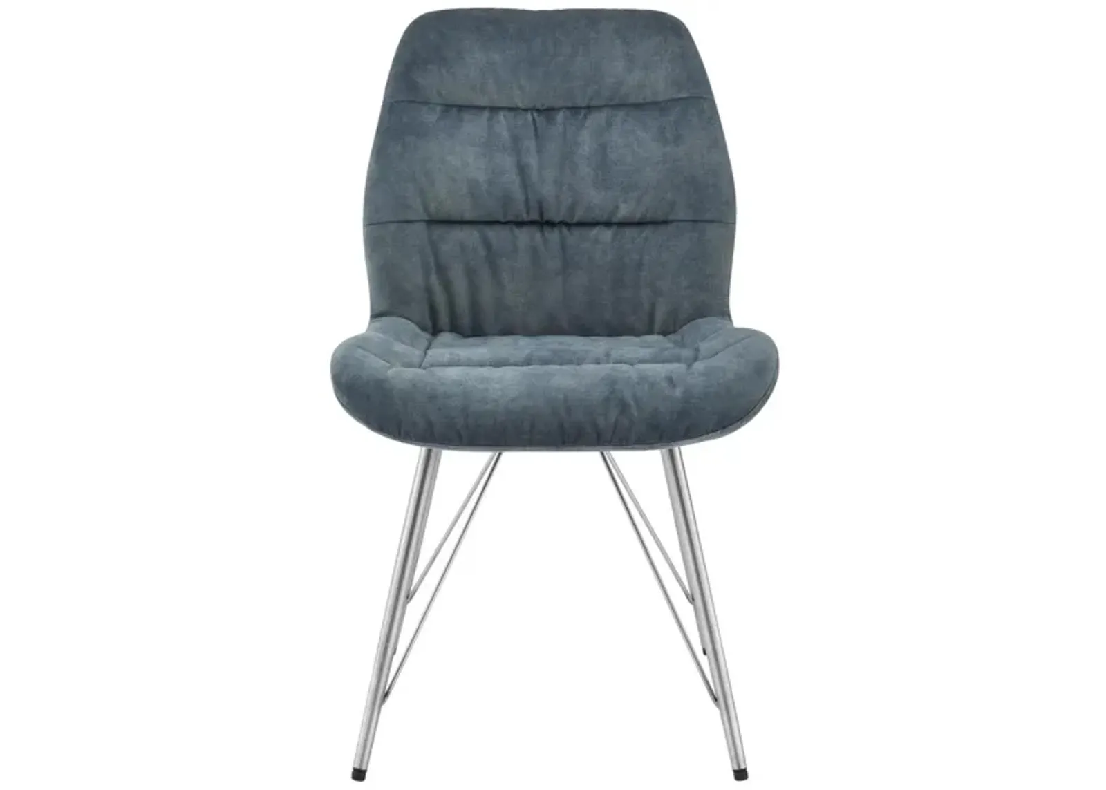 Raven Velvet Fabric Dining Side Chair in Dark Teal by New Pacific Direct