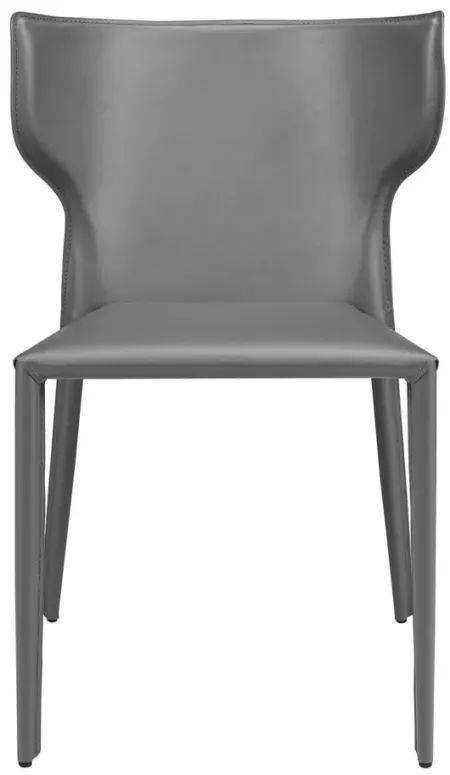 Divinia Stacking Side Chair Set of2 in Gray by EuroStyle