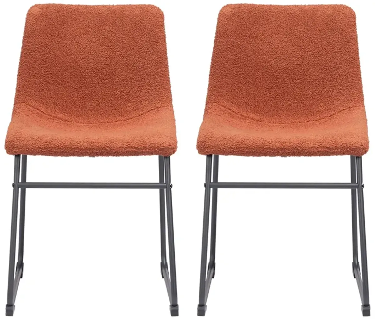 Smart Dining Chair (Set of 2) in Burnt by Zuo Modern