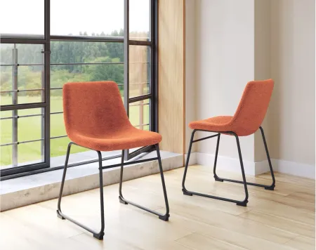 Smart Dining Chair (Set of 2) in Burnt by Zuo Modern
