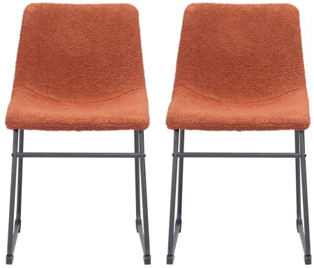 Smart Dining Chair (Set of 2) in Burnt by Zuo Modern