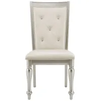 Tiffany Dining Chair in Cream / Silver by Homelegance
