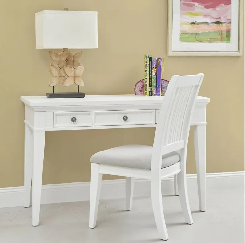 Savannah Desk Chair in White by Samuel Lawrence