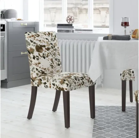 Dana Upholstered Dining Chair in Cow Natural by Skyline