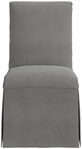 Gertrude Slipcover Dining Chair in Linen Grey by Skyline