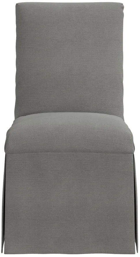 Gertrude Slipcover Dining Chair in Linen Grey by Skyline
