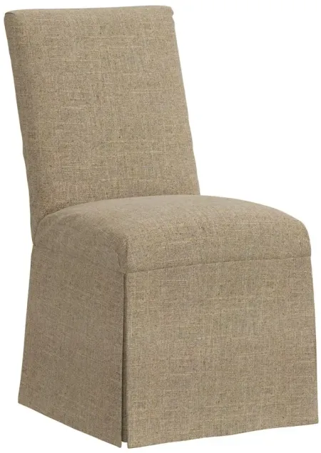 Gertrude Slipcover Dining Chair in Linen Sandstone by Skyline