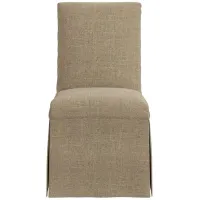 Gertrude Slipcover Dining Chair in Linen Sandstone by Skyline