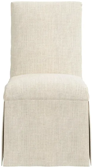 Gertrude Slipcover Dining Chair in Linen Talc by Skyline