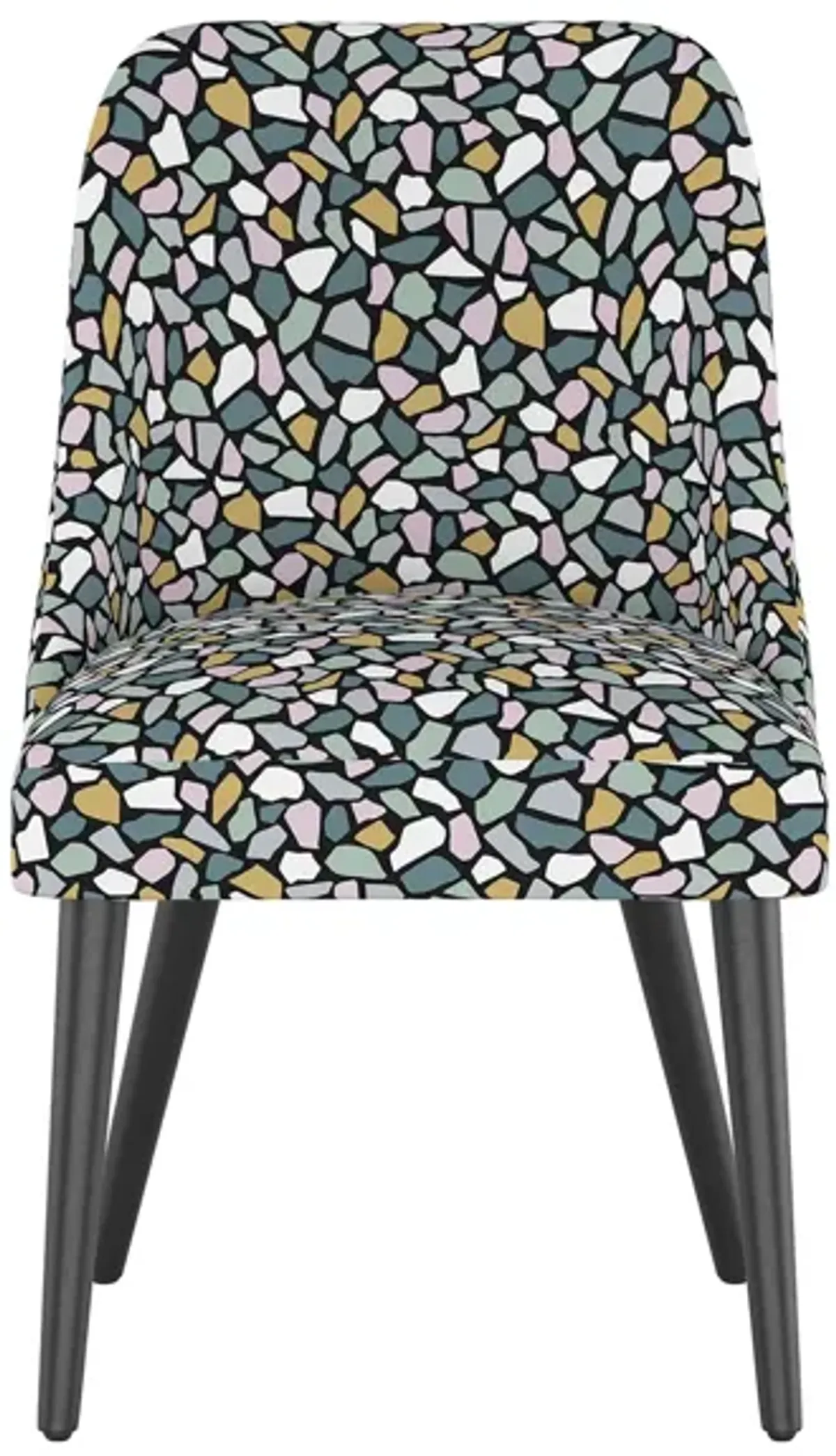 Kintra Upholstered Dining Chair in Bold Terrazzo Lavender Multi by Skyline