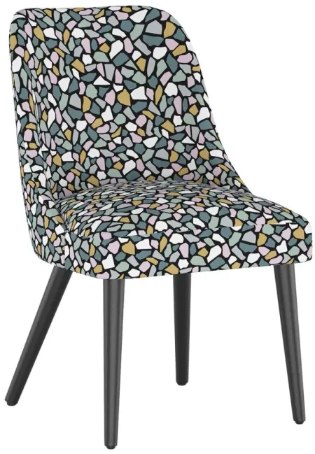 Kintra Upholstered Dining Chair in Bold Terrazzo Lavender Multi by Skyline