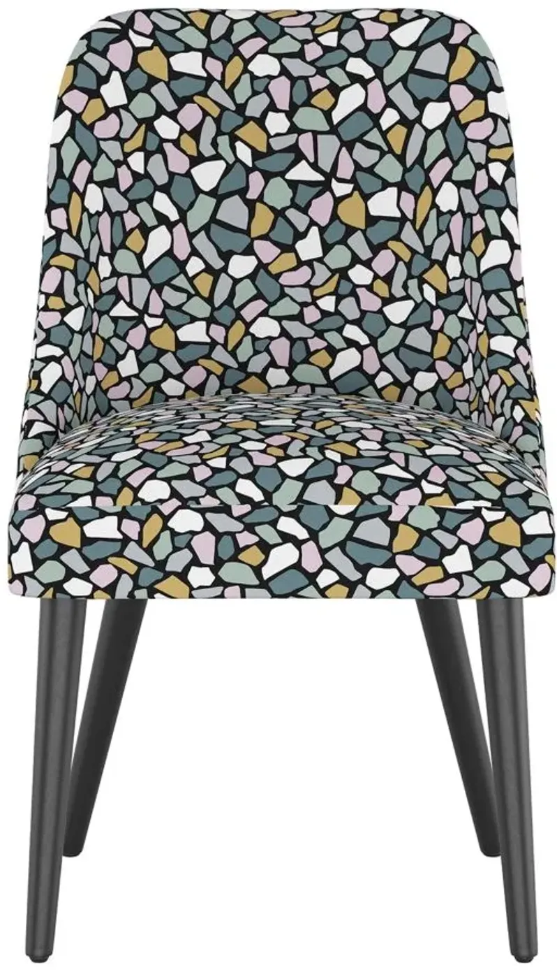 Kintra Upholstered Dining Chair in Bold Terrazzo Lavender Multi by Skyline