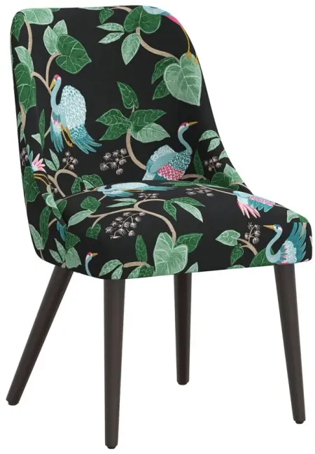 Kintra Upholstered Dining Chair in Josephine Chinoiserie Black by Skyline