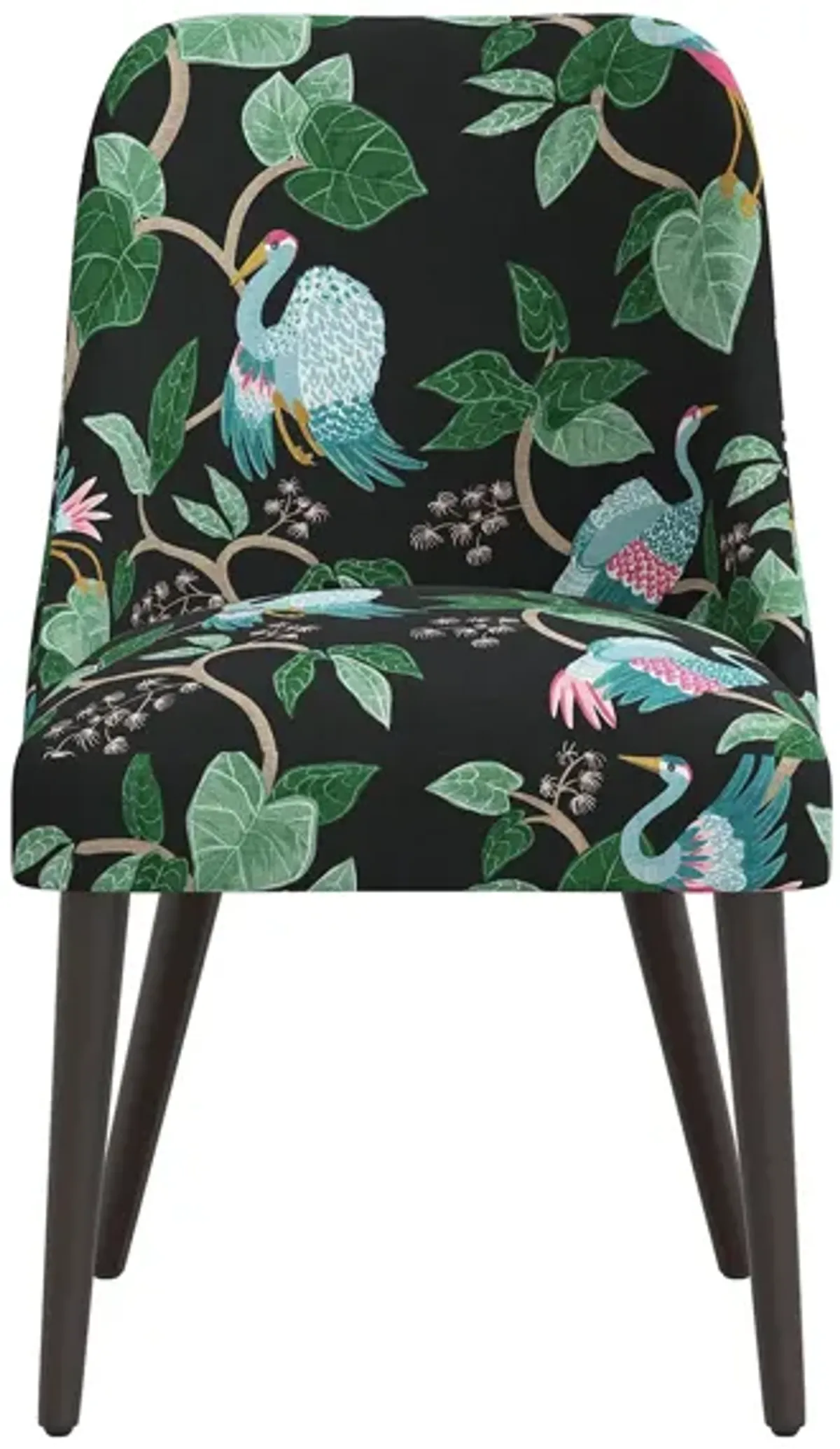 Kintra Upholstered Dining Chair in Josephine Chinoiserie Black by Skyline