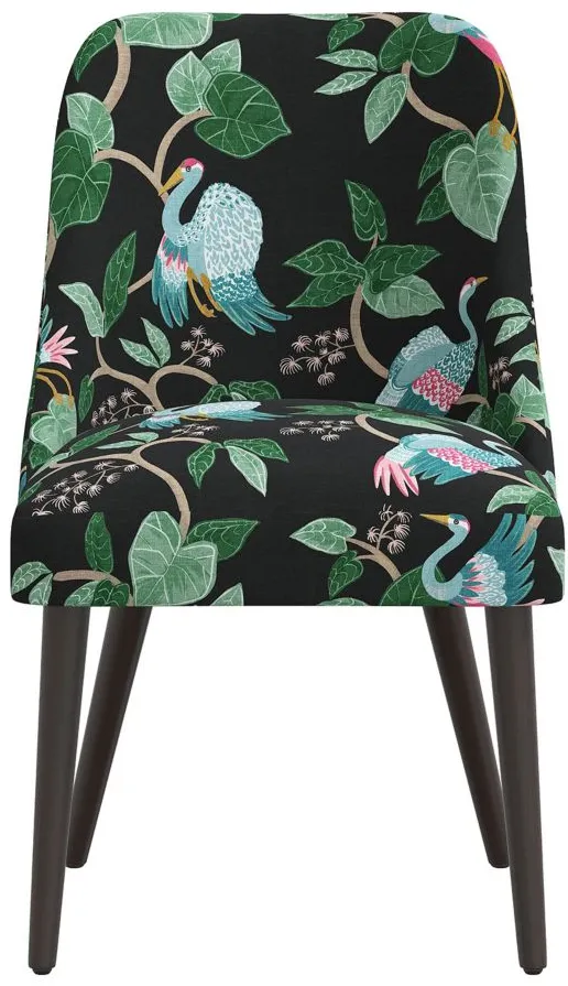 Kintra Upholstered Dining Chair in Josephine Chinoiserie Black by Skyline