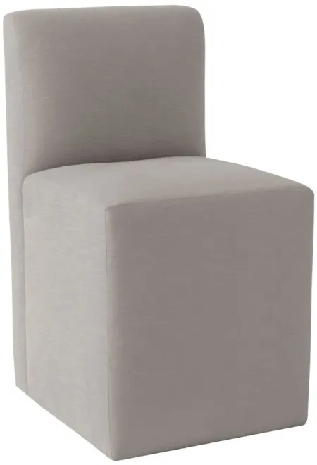 Zana Upholstered Dining Chair in Linen Grey by Skyline