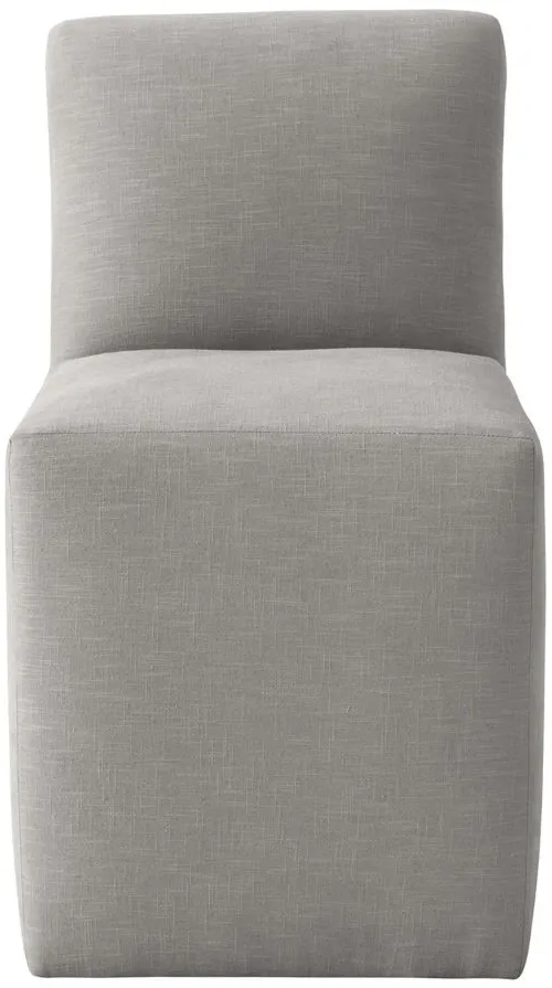 Zana Upholstered Dining Chair in Linen Grey by Skyline