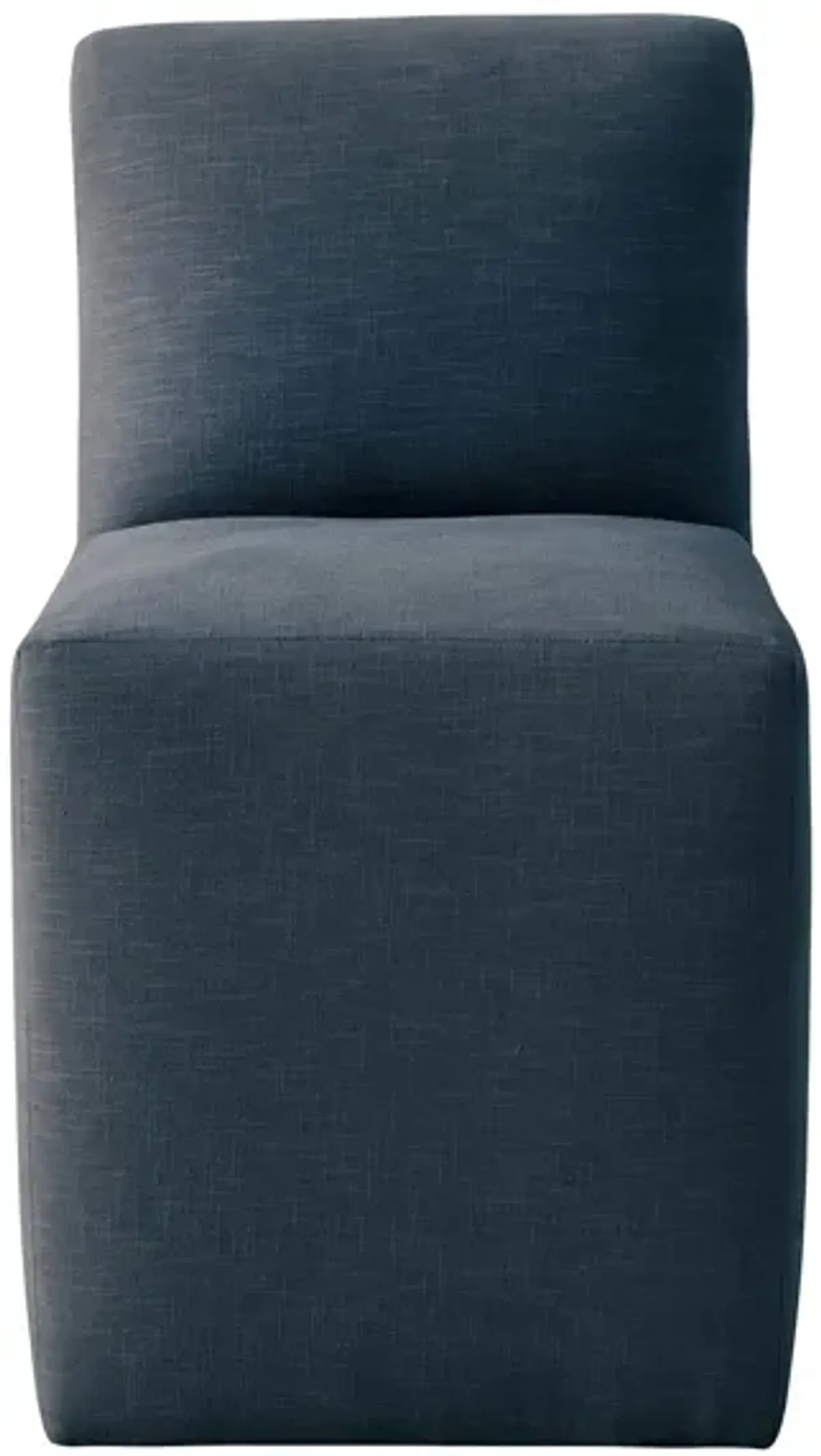 Zana Upholstered Dining Chair in Linen Navy by Skyline