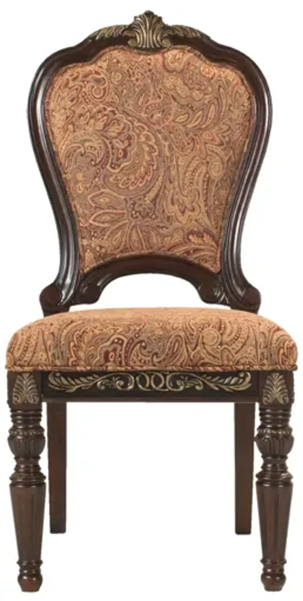 Regal Manor Chenille Dining Chair in Brown Multi / Cherry by Homelegance