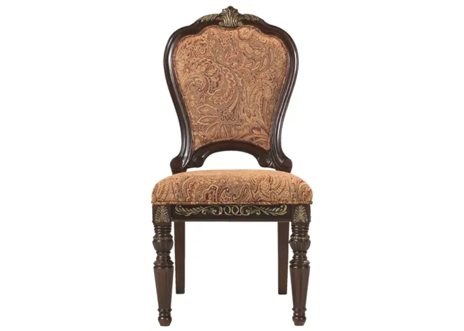 Regal Manor Chenille Dining Chair in Brown Multi / Cherry by Homelegance