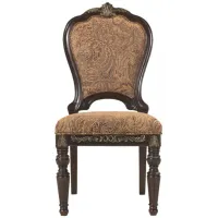 Regal Manor Chenille Dining Chair in Brown Multi / Cherry by Homelegance