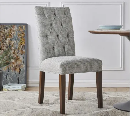 Gwendoline Side Dining Chair: Set of 2 in Cardiff Gray by New Pacific Direct