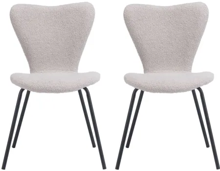 Thibideaux Dining Chair (Set of 2) in Light Gray by Zuo Modern
