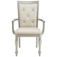 Tiffany Dining Armchair in Cream / Silver by Homelegance