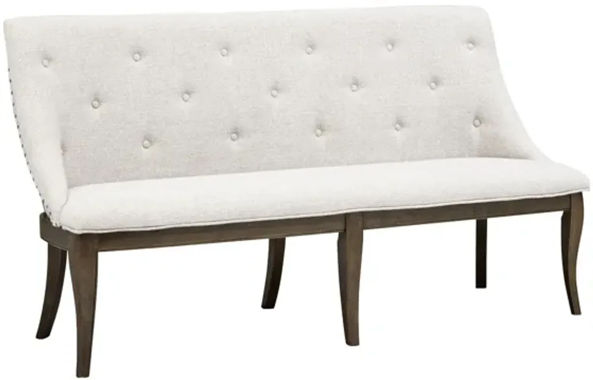 Roxbury Manor Bench w/ Upholstered Seat and Back