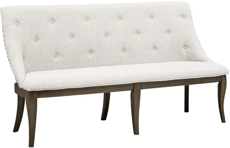 Roxbury Manor Bench w/ Upholstered Seat and Back in Homestead Brown by Magnussen Home