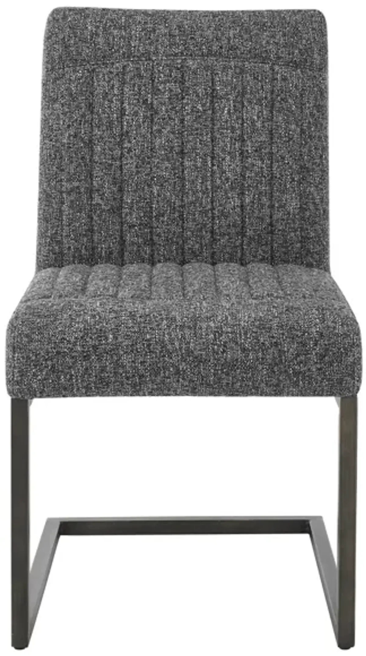 Ronan Fabric Dining Side Chair in Blazer Dark Gray by New Pacific Direct