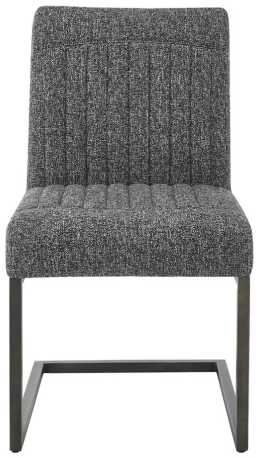 Ronan Fabric Dining Side Chair in Blazer Dark Gray by New Pacific Direct